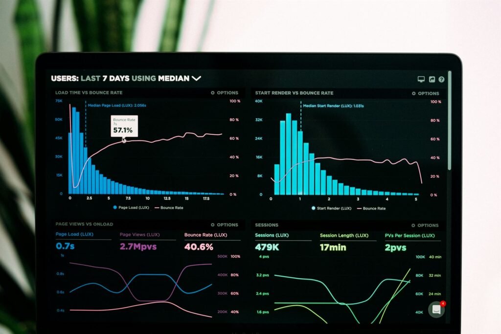A close-up of a tablet showing a credit report with graphs and key metrics being highlighted, representing AI analysis.